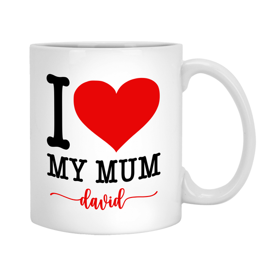 I Love My Mum Customized Coffee Mug For Mom