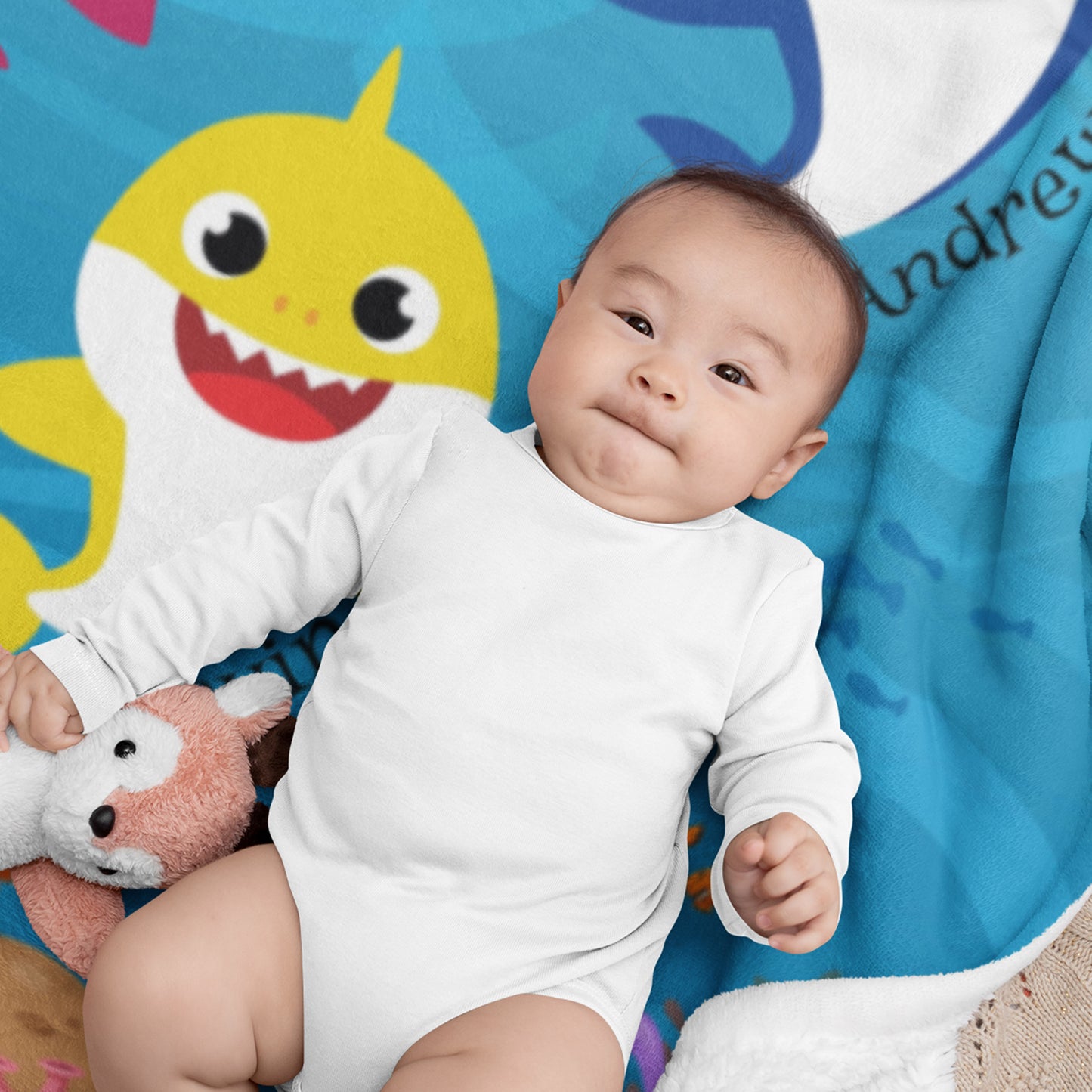 Customized Baby Shark Kids Blanket