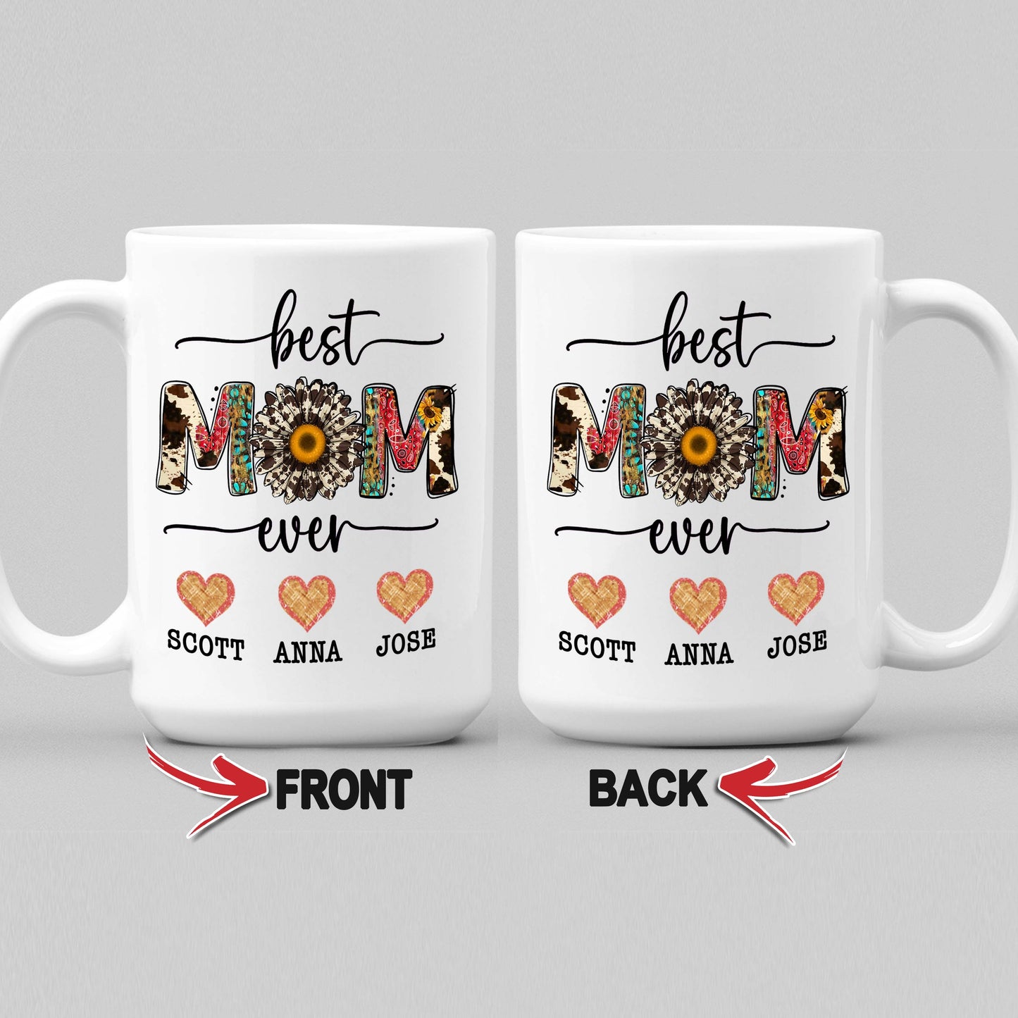 Best Mom Ever Custom Coffee Mug For Mom With Names