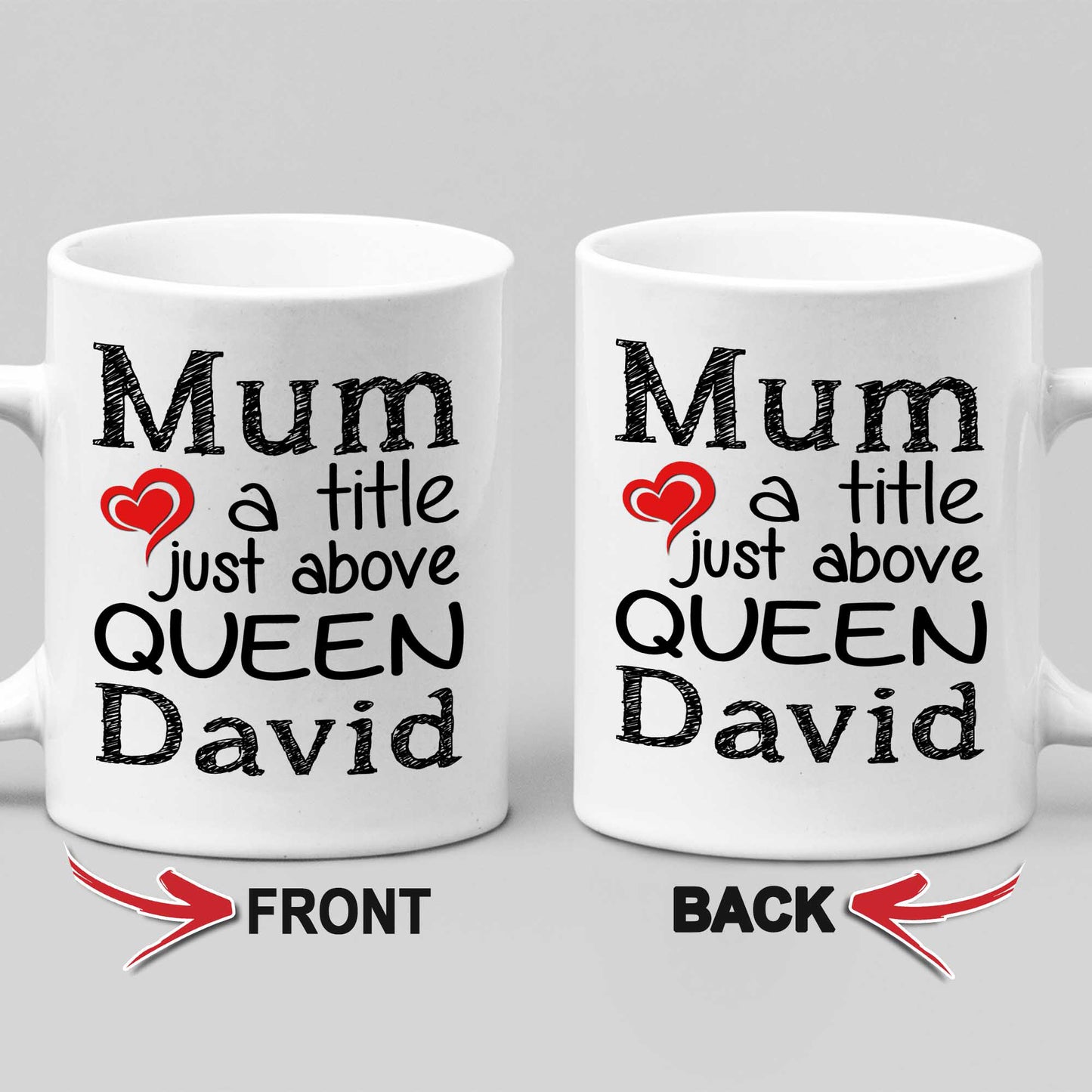 Mum A Title Just Above Queen Customized Coffee Mug For Mom