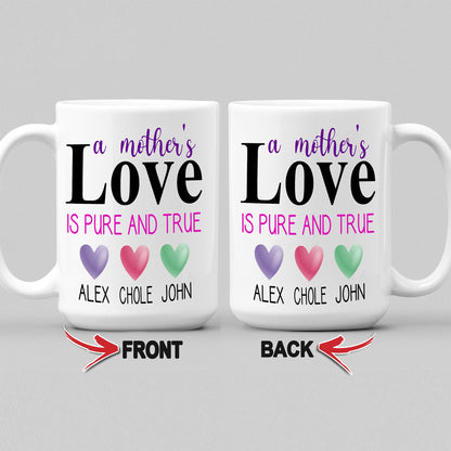 A Mother's Love Is True And Pure Custom Coffee Mug