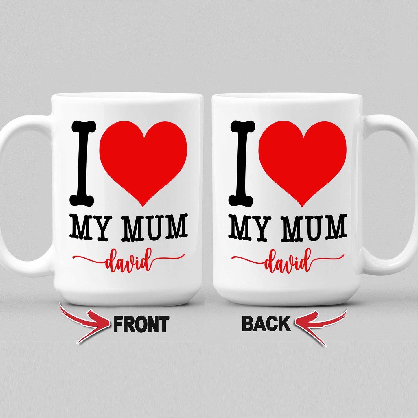 I Love My Mum Customized Coffee Mug For Mom