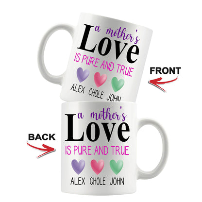 A Mother's Love Is True And Pure Custom Coffee Mug