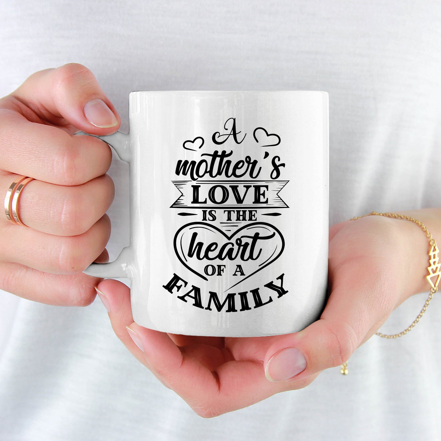 Mother's Love Is The Heart Of A Family Coffee Mug