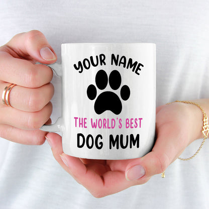 Customized The World's Best Dog Mum Coffee Mug