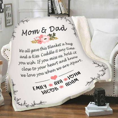 Customized Blanket For Mom And Dad