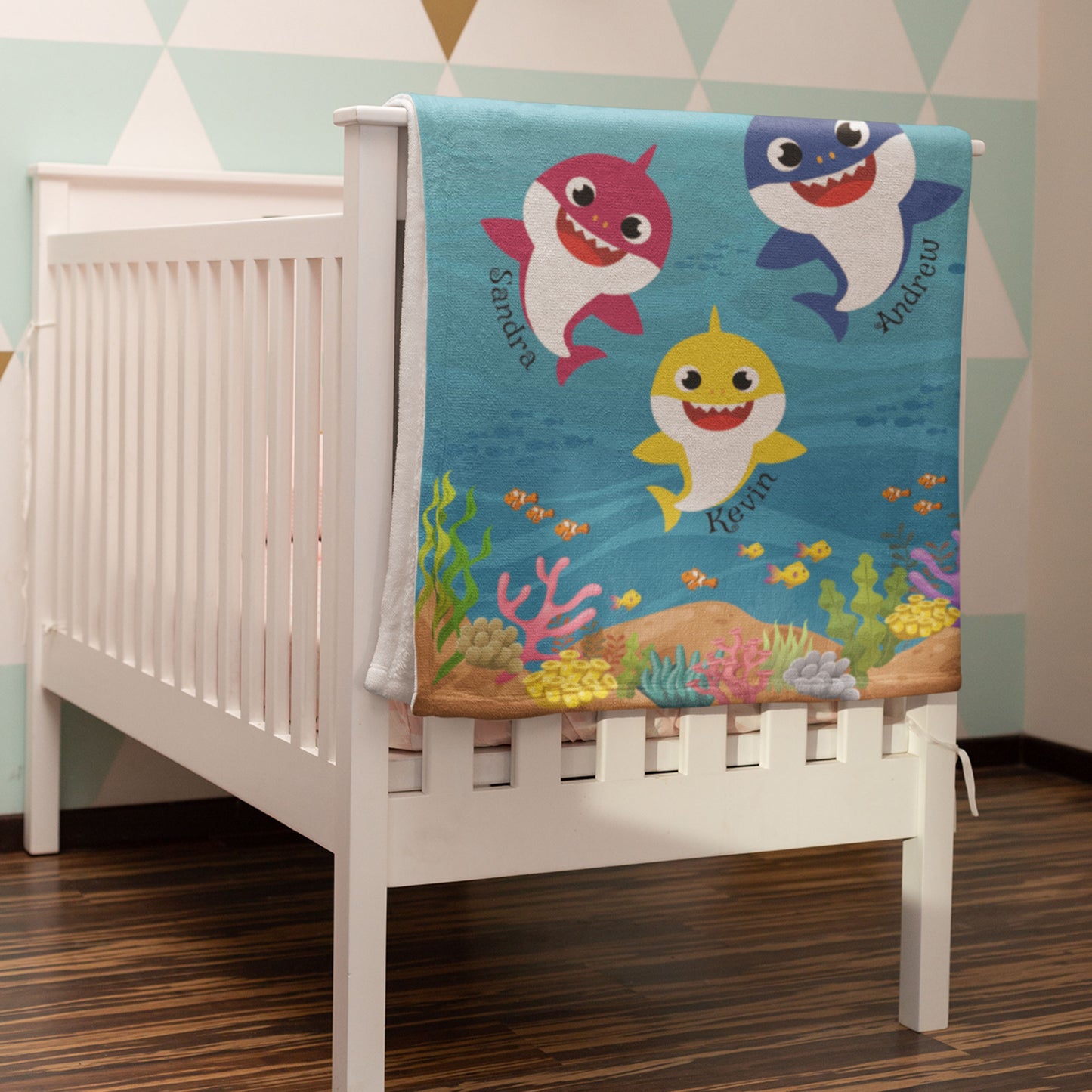 Customized Baby Shark Kids Blanket