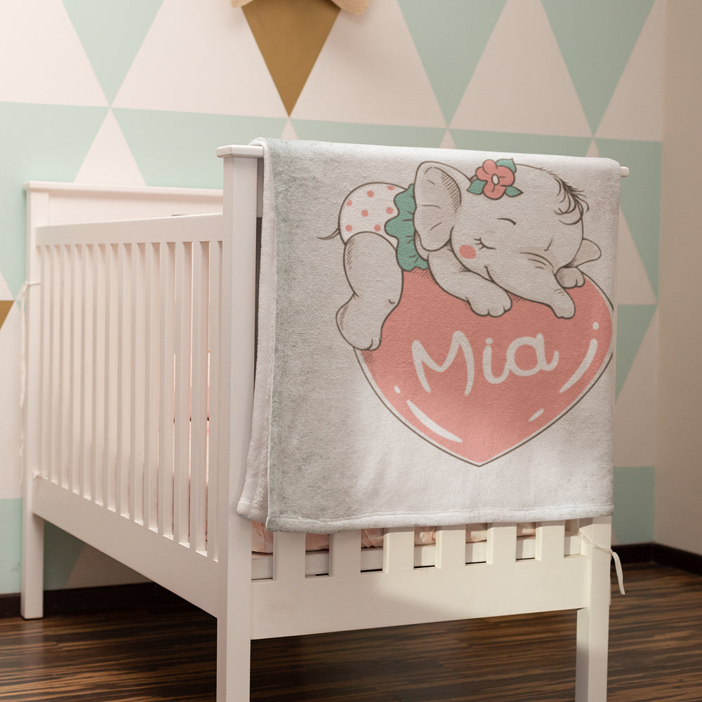 Customized Premium Baby Name Blanket For Toddler