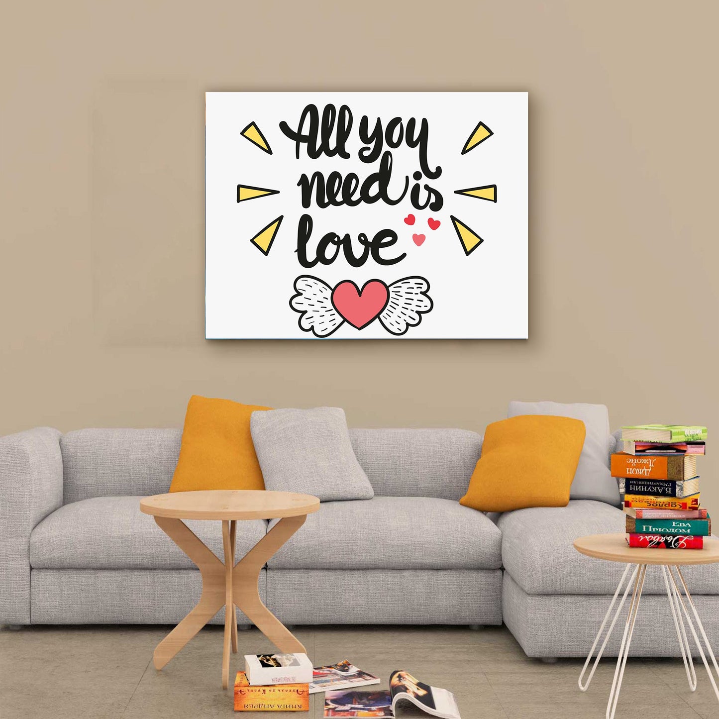 "All You Need Is Love" Wall Canvas