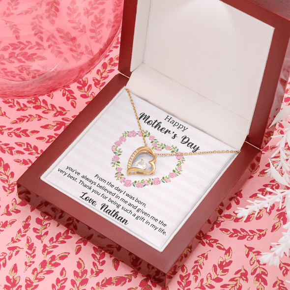 Happy Mother's Day, Forever Love Necklace, Birthday, Mother's Day, Christmas, Anniversary, Gift For Her, Valentine's Day, Jewelry For Mom, Pendant For Mom