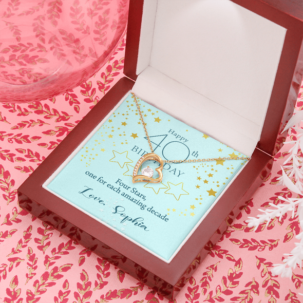 Customized Birthday Year & Name, Forever Love Necklace, Gift For Mom/Wife/Girlfriend/Sister, Birthday Gift For Her, Necklace For Her, Precious Gift For Her, Jewelry For Her, Best Birthday Gift