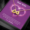 Dear Wife, Infinity Hearts Necklace With Having You In My Life Message Card, Birthday, Anniversary, Valentine's Day Gift, Jewelry For Her, Pendant For Her, Customized Message Card