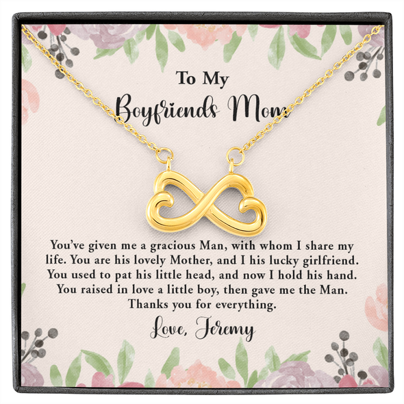 For Boyfriend's Mom, Infinity Hearts Necklace, Mother's Day Gift For Her, Christmas Gift, Birthday Gift, Necklace For Her, Precious Gift For Her, Jewelry For Her