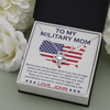To My Military Mom, Love Knot Necklace, Gift For Mom, Mother's Day Special Gift, Mom's Birthday Gift, Custom Pendant For Mom, Necklace For Mom, Precious Gift For Mom
