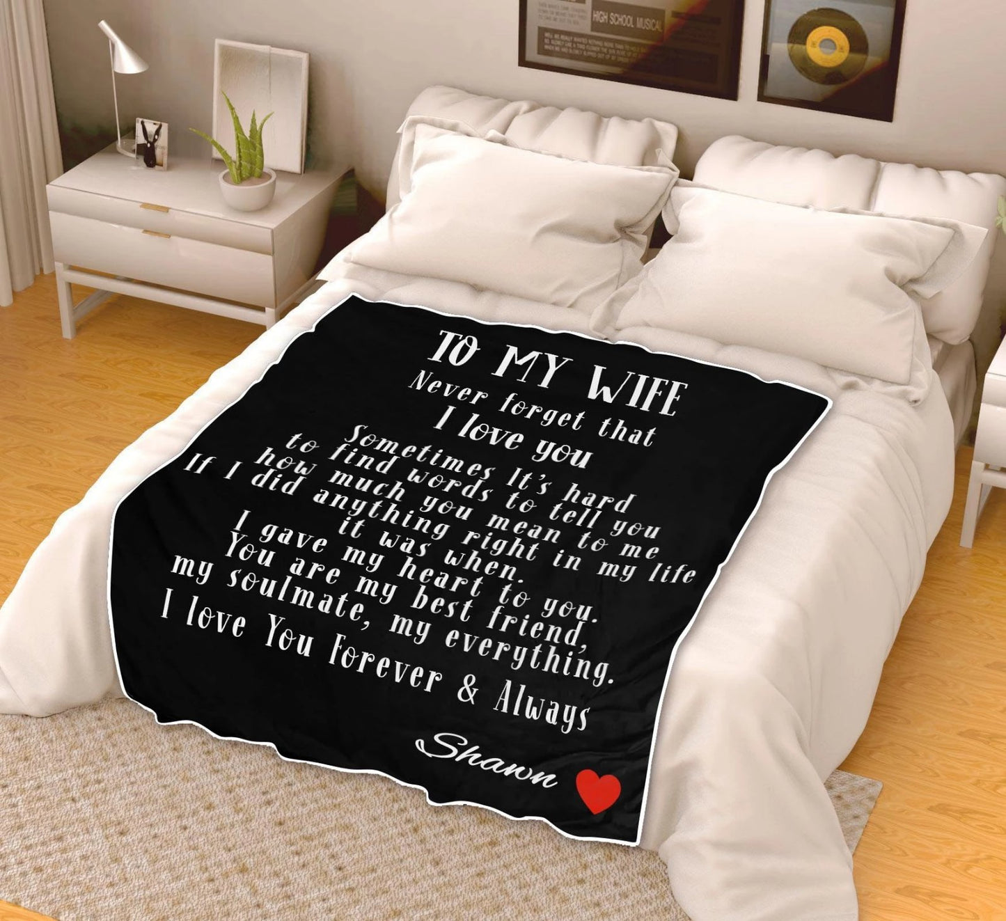 To My Wife Personalized Blanket