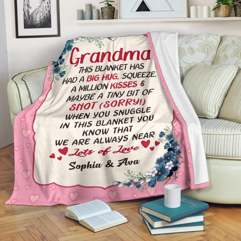 Personalized Grandma/Nana/Papa Quoted Blanket With GrandKinds/Kids Name