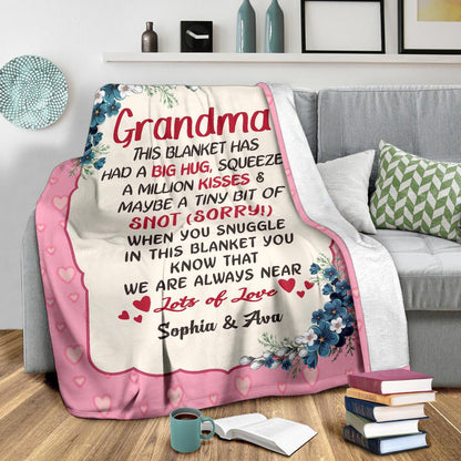 Personalized Grandma/Nana/Papa Quoted Blanket With GrandKinds/Kids Name