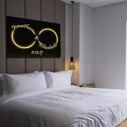 Custom Golden Infinity Love Canvas