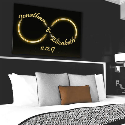 Custom Golden Infinity Love Canvas