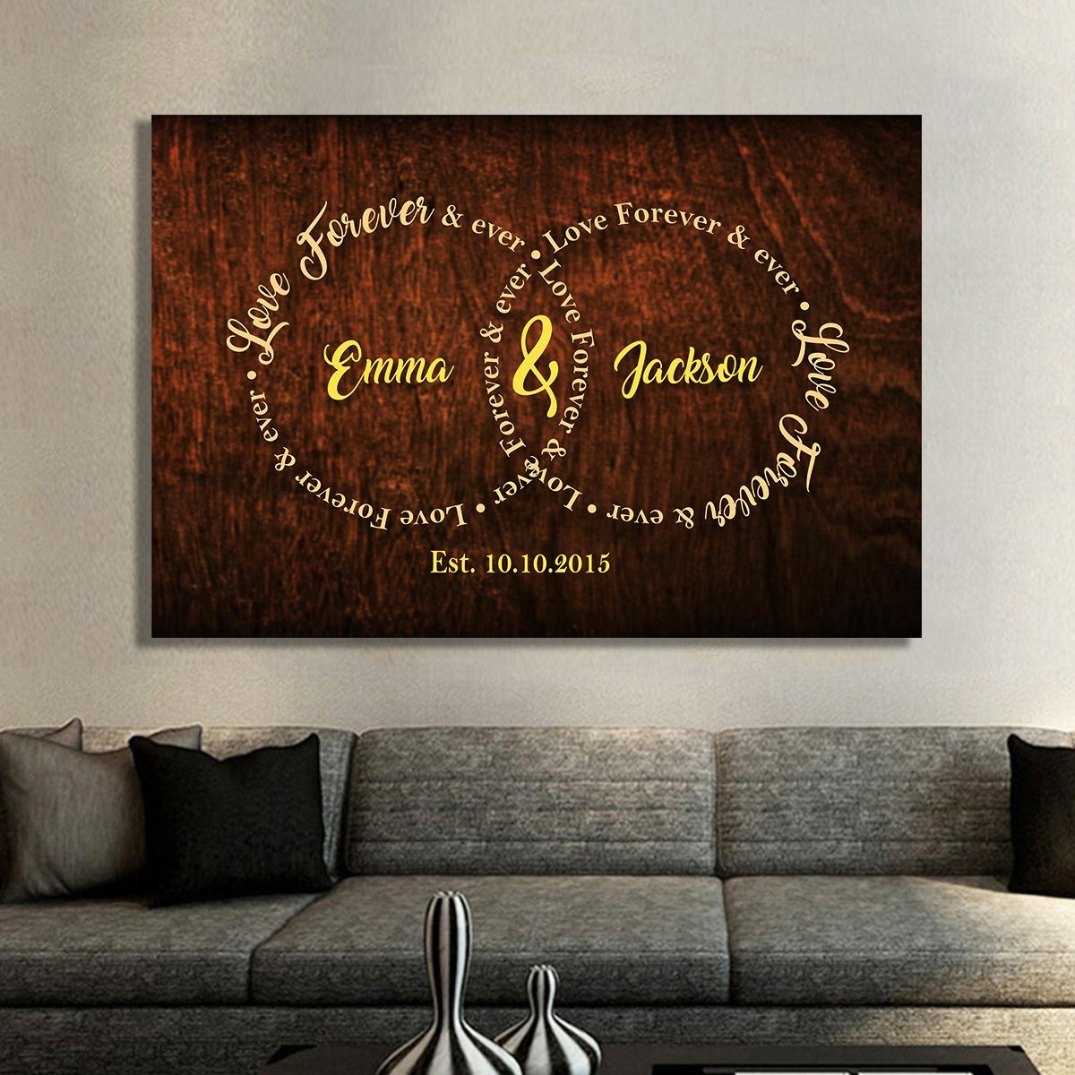 "Love Forever & Ever" Couple Wall Art