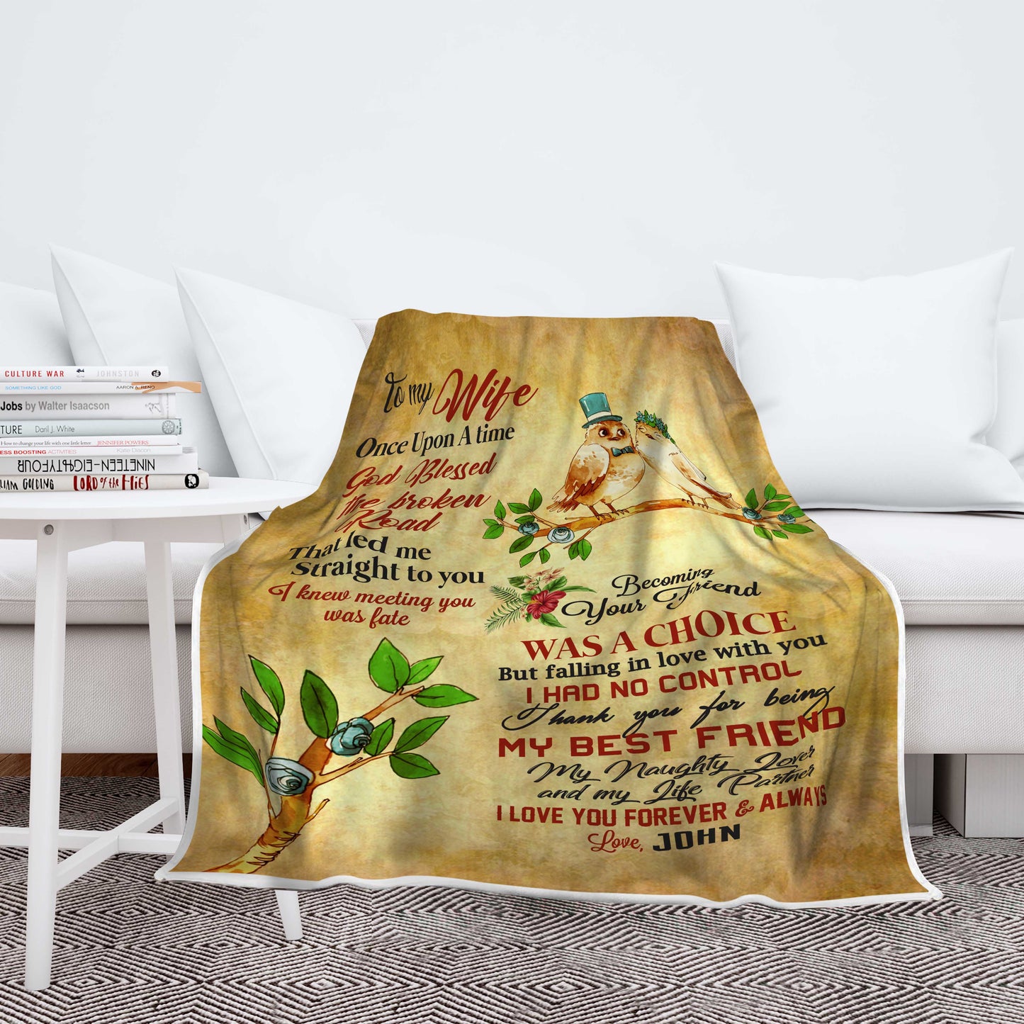 Once Upon A Time God Blessed The Broken Road Fleece Blanket