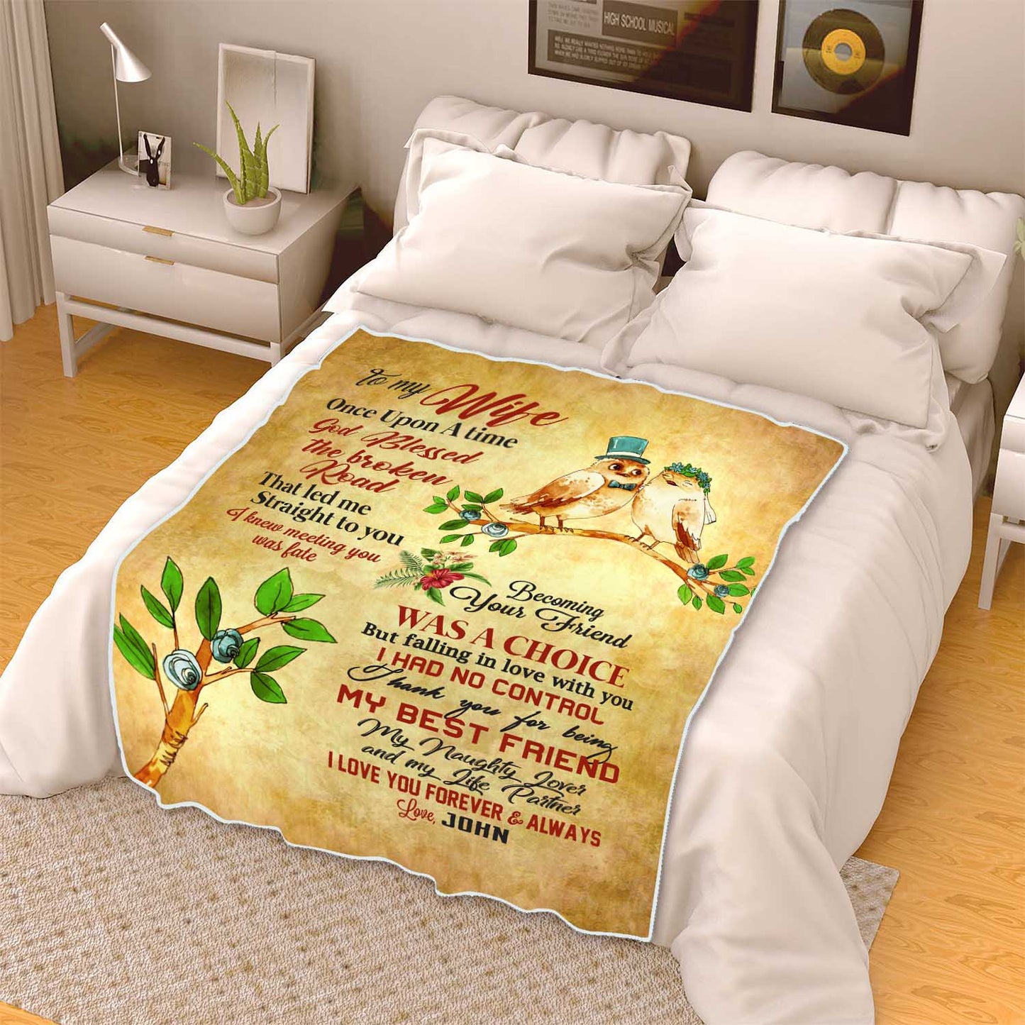 Once Upon A Time God Blessed The Broken Road Fleece Blanket